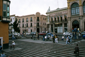 Plaza Goitia en el centro histórico de Zacatecas