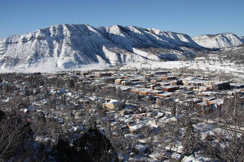 Durango is tucked away in a valley of Colorado's San Juan Mountains