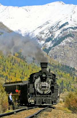 Steam engine used on the Durango-Silverton run