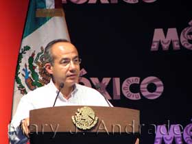 El Presidente de México, Felipe Calderón Hinojoza.