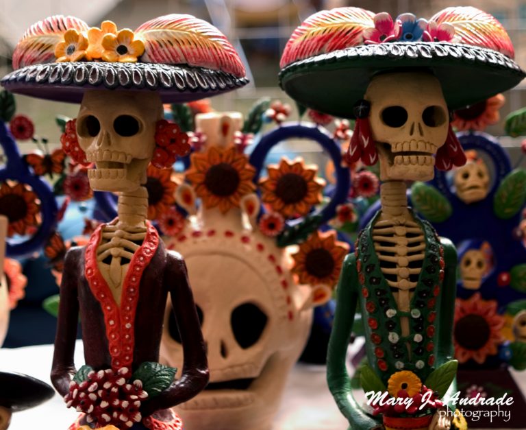 Calacas de Barro. - Day of the Dead in Mexico