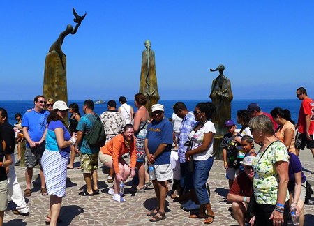 "Wooklee" statues are popular stops for pictures